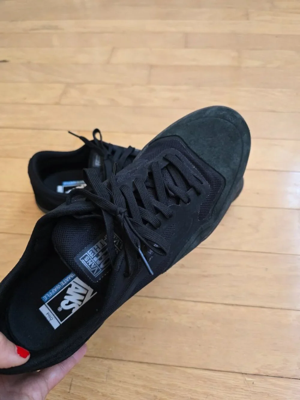 Vans x Anthony Van Engelen AVE Pro Triple Black Suede Mesh Skate Sneakers MEN 13